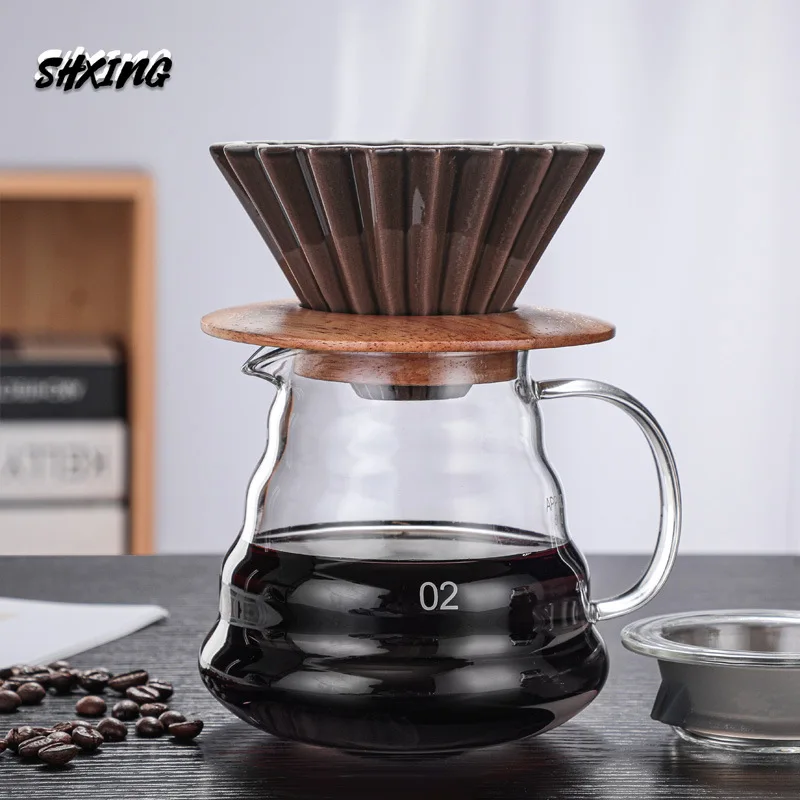 

Coffee Maker Coffee Set Ceramic V60 Coffee Filter Cup Cloud Pot Coffee Coffeepot Multi-Color Coffee Funnel