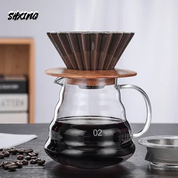 

Coffee Maker Coffee Set Ceramic V60 Coffee Filter Cup Cloud Pot Coffee Coffeepot Multi-Color Coffee Funnel