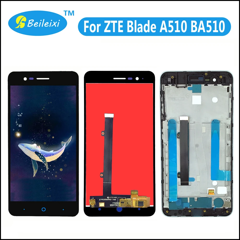 

LCD Display Touch Screen Digitizer Assembly with frame For ZTE Blade BA510 A510