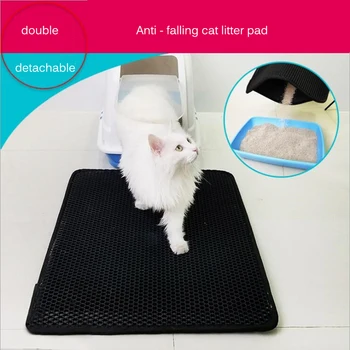 

Waterproof Pet Cat Litter Mat EVA Double Layer Cat Litter Trapping Pets Mat Pad Bottom Non-slip Pet Litter Cat Mat Floor