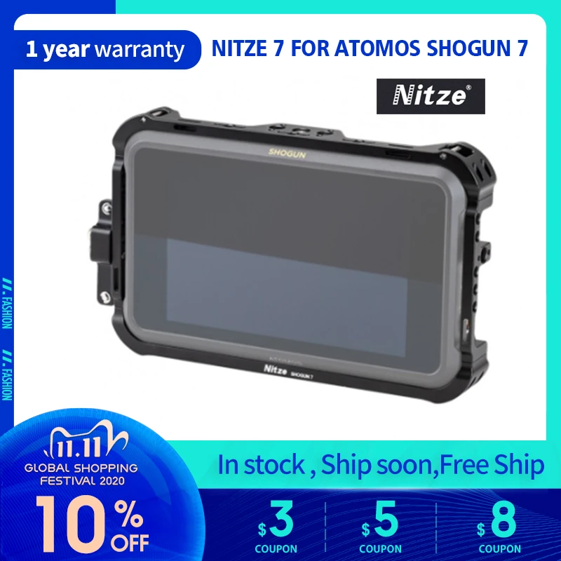 NITZE 7 ”клетка для монитора ATOMOS SHOGUN с HDMI кабельным зажимом TP 7|Аксессуары