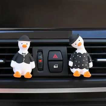 

Car Air Freshener Perfume Air Conditioning Air Outlet Cute Gentleman Duck Diffused Incense Stone Car Interior Accessories