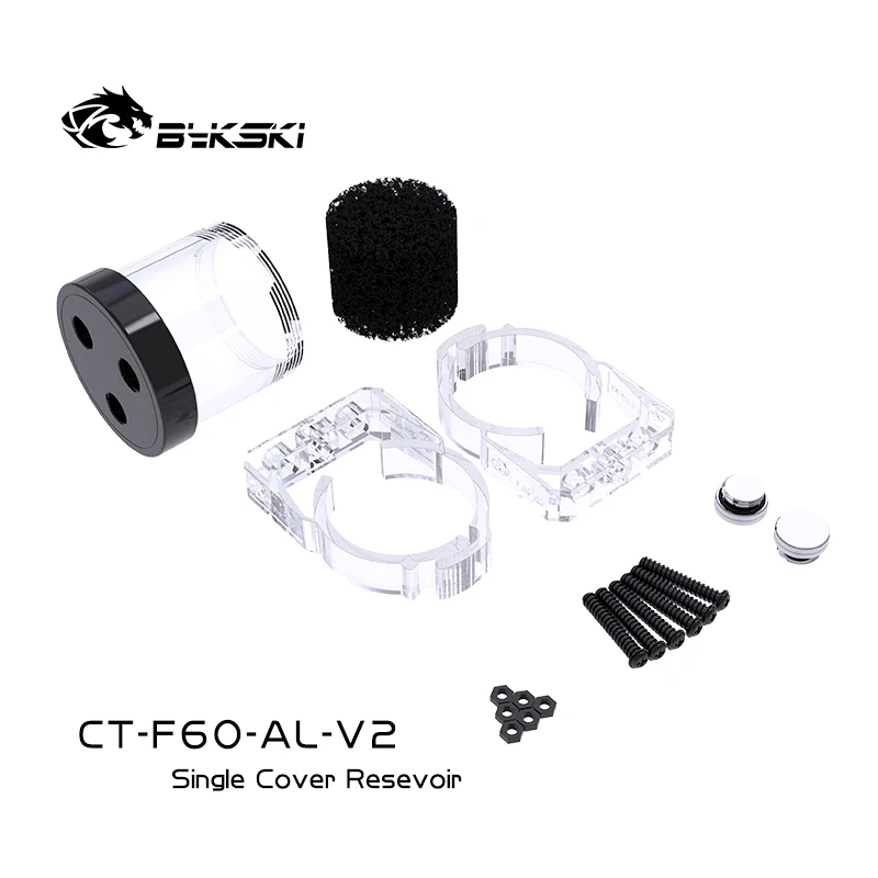 Bykski Ct-f60-al-v2 Tanque de Resfriamento de Água Expandir Reservatório Ddc Modificado Conjunto Cobertura 60 mm 100 mm 150 mm 200 mm - Imagem 2