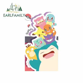 

EARLFAMILY 13cm x 7.3cm for Eight Pokemons Funny Car Stickers Vinyl Waterproof RV VAN Car Accessories JDM Anime Sign Logo