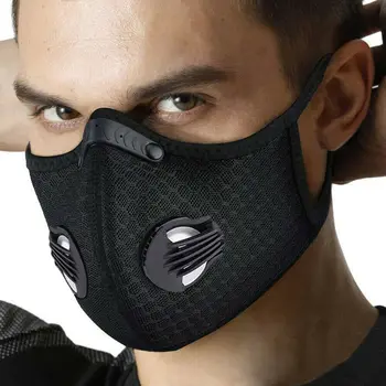 

Dust Face Mask with Respirator bicycle Anti Haze Antidust mask Activated carbon filter layer for cycling Maska