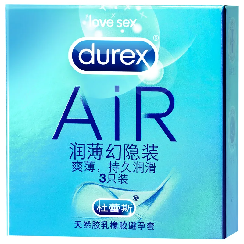 Durex 3 шт./упак. Ультратонкие мужские презервативы Экстра тонкие с ванильным вкусом