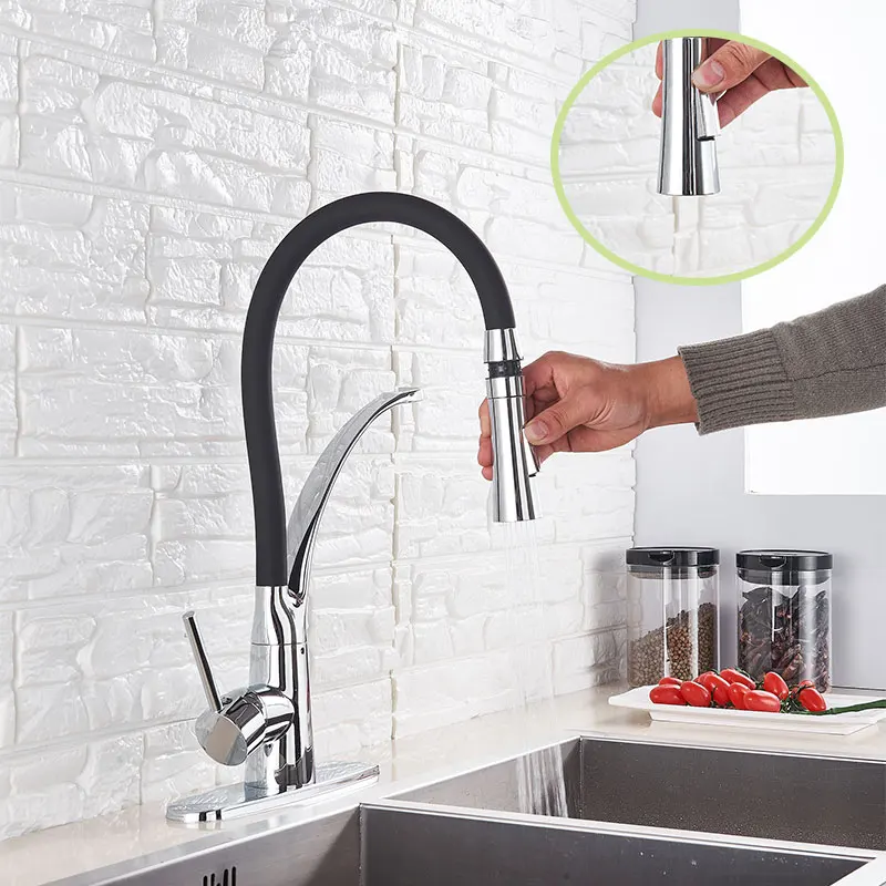 LanGuShi SLT0216 Faucet Kitchen Tap Design Brass Black Faucets Mixer Taps for Bathroom Deck Mounted Single Hole Basin Sink Water Crane 
