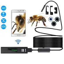 1 шт 1200P ультра чистый эндоскоп для Apple Android Wifi мобильный телефон эндоскоп 8 мм водонепроницаемый мягкий кабель Инспекционная камера распродажа
