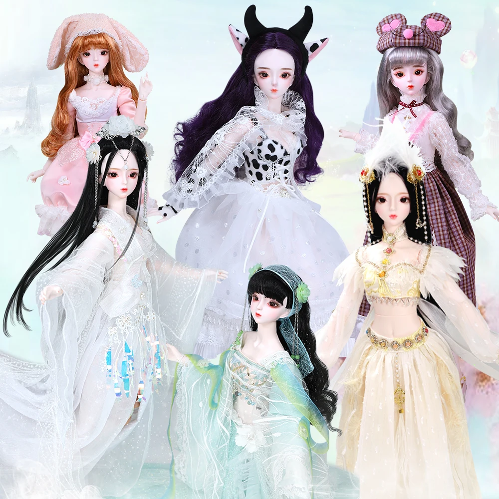 

1/3 BJD doll Joint Body Chinese zodiac with makeup include outfit shoes hair and Gift box gift toys high quality ICY,SD