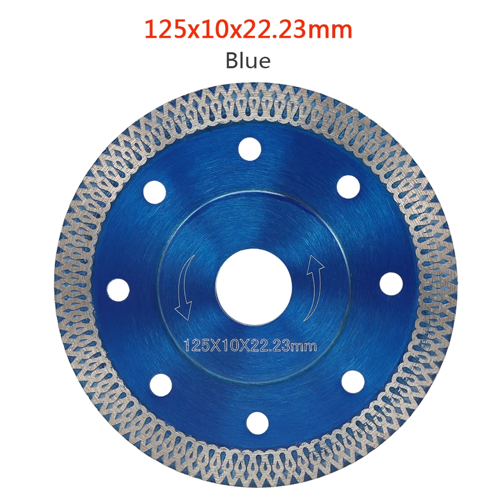 105/115 мм/125 мм Алмазная резка горячего прессования Спеченная сетка турбо пилы мокрый и диск для сухой резки фарфоровой плитки Керамическая резка - Цвет: Blue 125mm