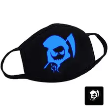 1 шт., маска для рта с милым принтом, дышащая, теплая, светится в темноте, противопылевая маска, маска для рта, аксессуары для одежды с изображением призрака