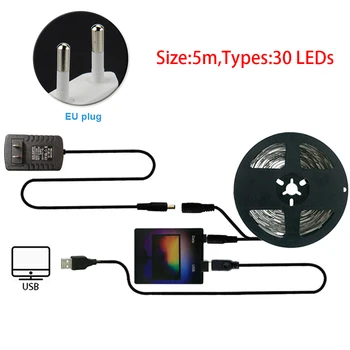 

WS2812 TV Back RGB USB LED Strip Light Kit For Desktop PC Computer Ambient Easy Install Durable Screen Monitor Flexible Adhesive