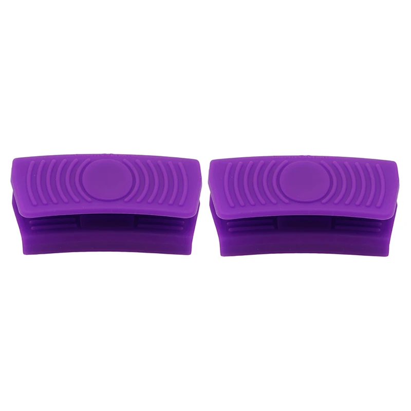 purple Новое поступление, силиконовый держатель для горшка, рукав для горшка, перчатка, сковорода, ручка, крышка, ручки, кухонные инструменты - Цвет: purple