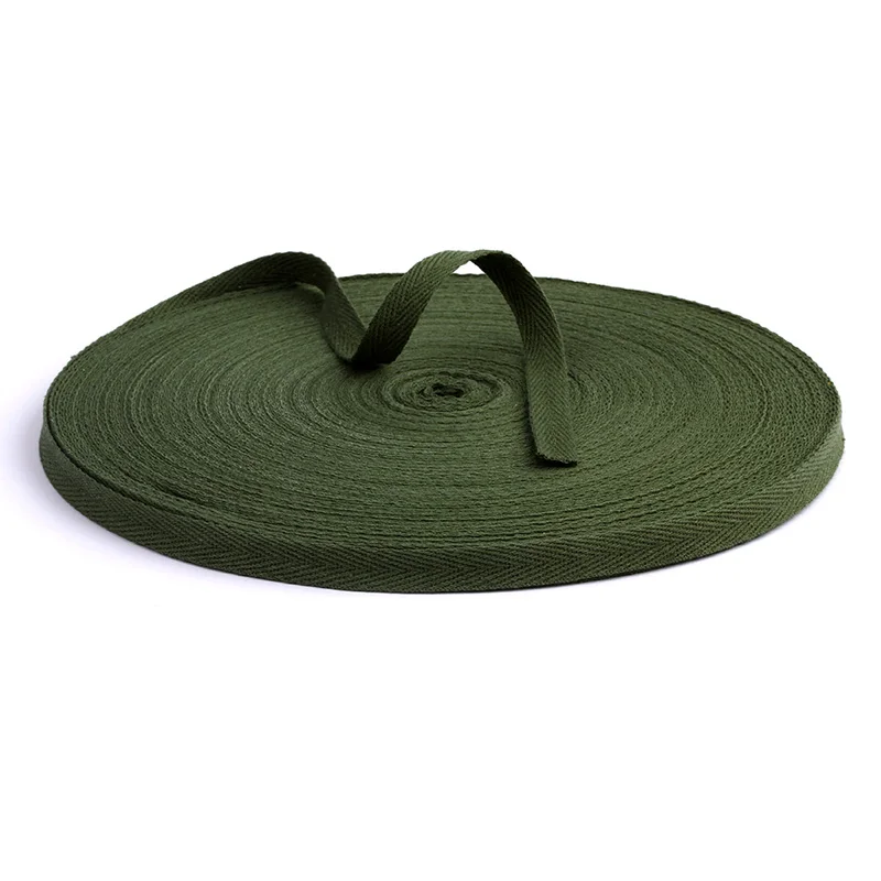navygreen 2 рулона экологически чистых хлопчатобумажных лент высокой прочности поясная сумка с лентами швейная лента Привязка смещения DIY аксессуары для одежды(50 м - Цвет: navygreen