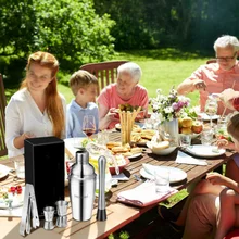 22 шт коктейльный набор Бостонский шейкер подарочный бар нержавеющий Миксер для изготовления бара