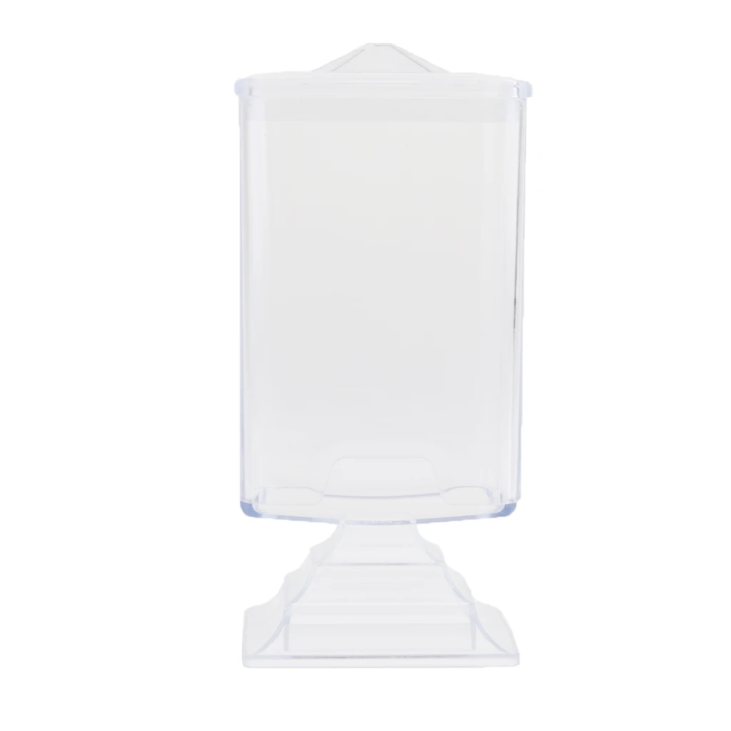 Clear Acrylic Nail Art Wipes Holder Case Makeup Cotton Pads Storage Box Display Box 
