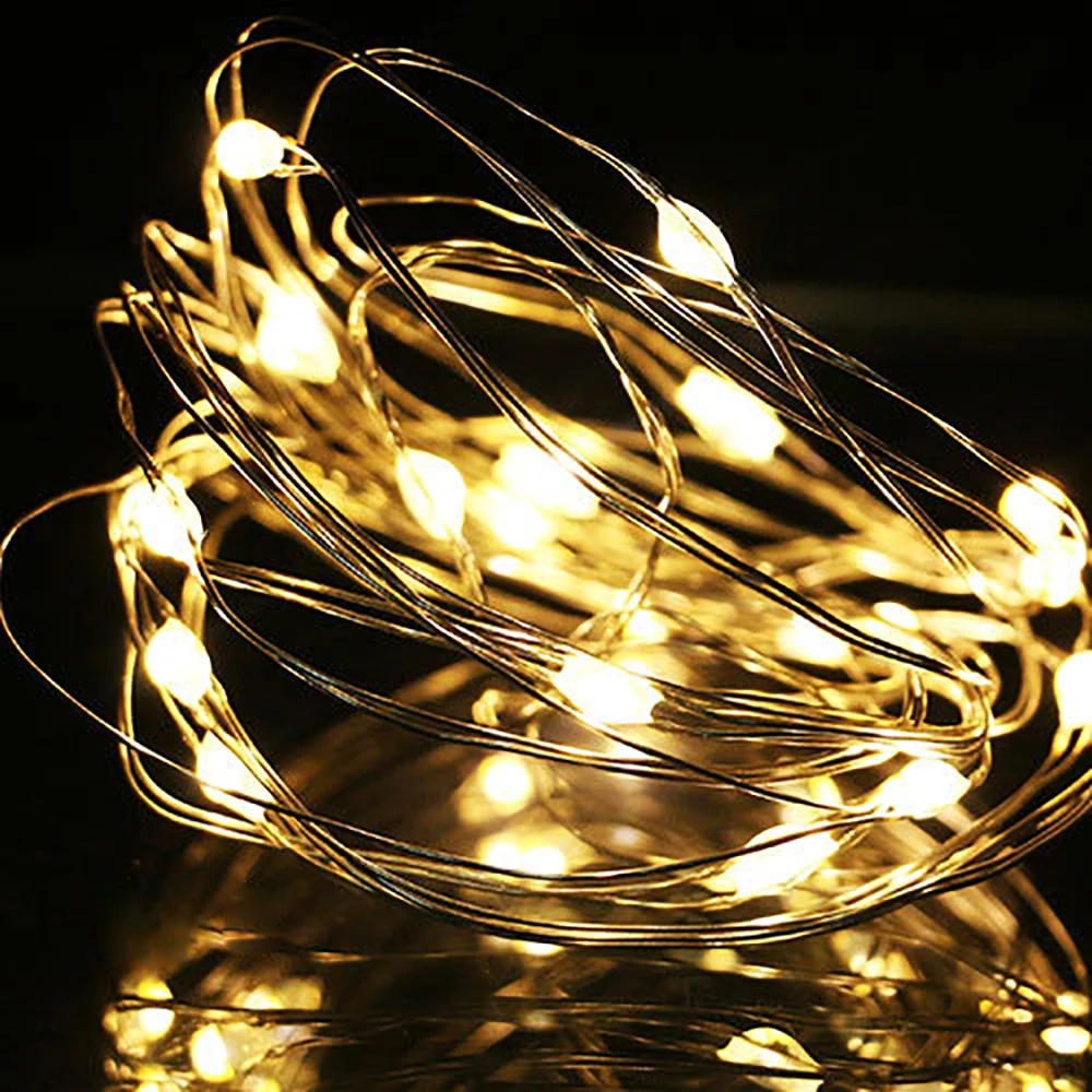 

Christmas LED String Light Fairy Warm White Light Bottle String Fairy Light LED Party Light Wedding Valentine Decor With Battery