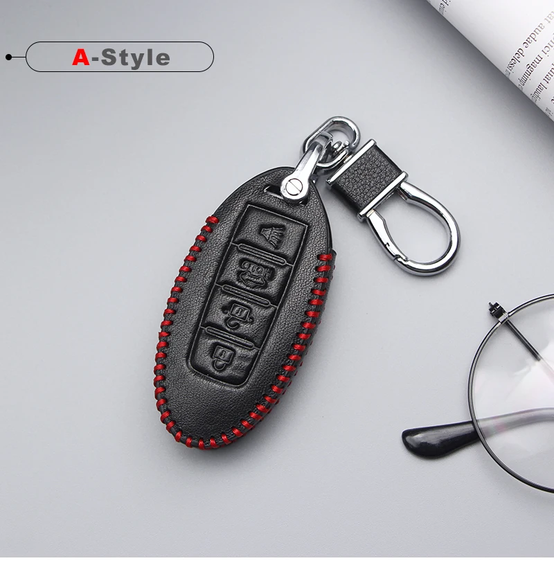 Car key case for cars leather remote key for Nissan Note Micra k12 x trail t31 t32 Qashqai Teana j32 j10 patrol y62 Tiida Murano