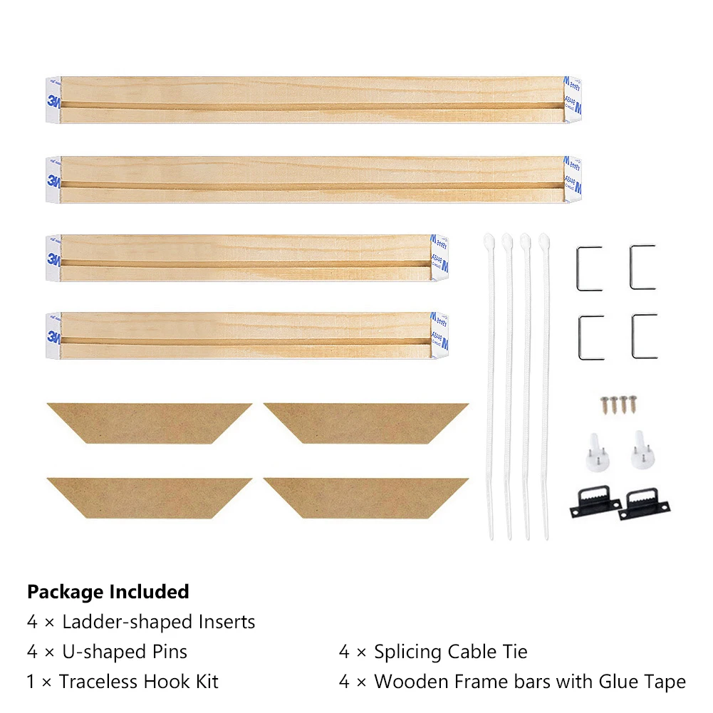 Big Diy Wood Frame For Canvas Oil Painting Wall Art Wooden Stretcher Bars Multiple Sizes Diamond Paintings Home Decor