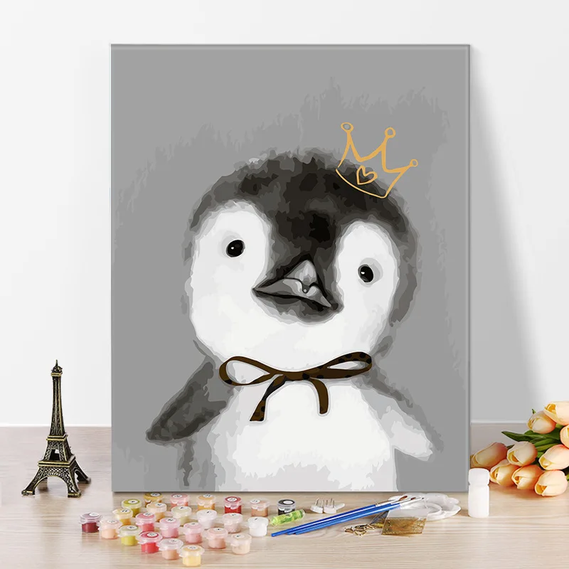 

DIY Digital Oil Painting Hand-Painted Substantial Living Room Cartoon Animation Own Coloring Paintings Decorative Painting A562