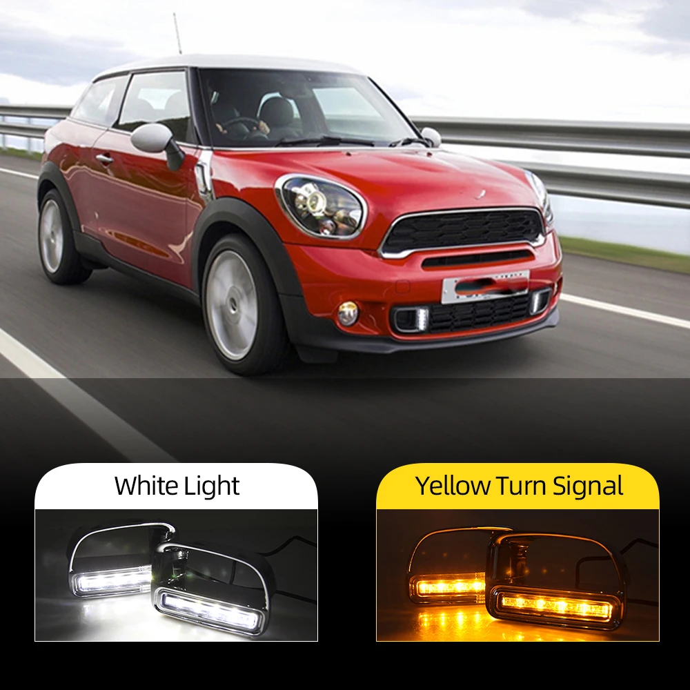 Car Flashing 1pair Led Drl Daytime Running Lights For Bmw Mini Cooper