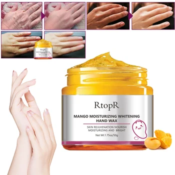 

RtopR 50g Mango Moisturizing Hand Wax Whitening Skin Hand Mask Repair Exfoliating Calluses Film Anti-Aging Hand Skin Cream TSLM1