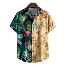 Chemise imprimée Style africain pour hommes, chemise hawaïenne à manches courtes et boutons, Style ethnique Vintage, grande taille 5XL