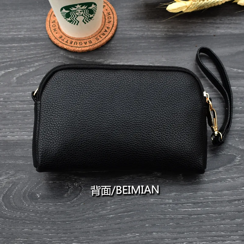 

2018 New Style Double Zipper Shoulder Bag Japanese Korean Fashion WOMEN'S Handbag Versatile Simple Mobile Phone Bag Purse