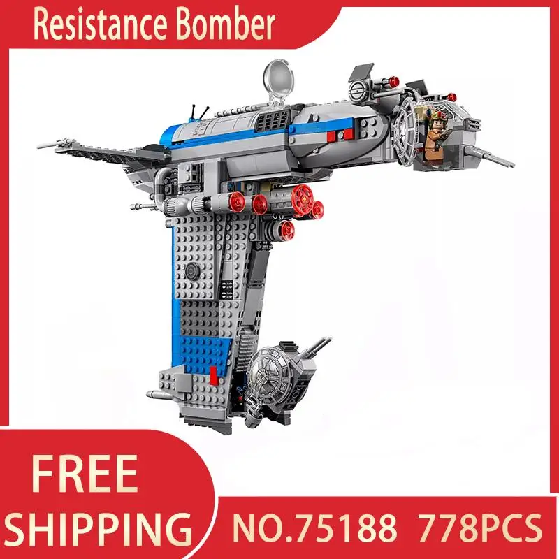 05129 серия "Звездные игрушки войны", набор из 75188 Rebel bomber, строительные блоки, сборные наборы, детские игрушки, забавные подарки на день рождения