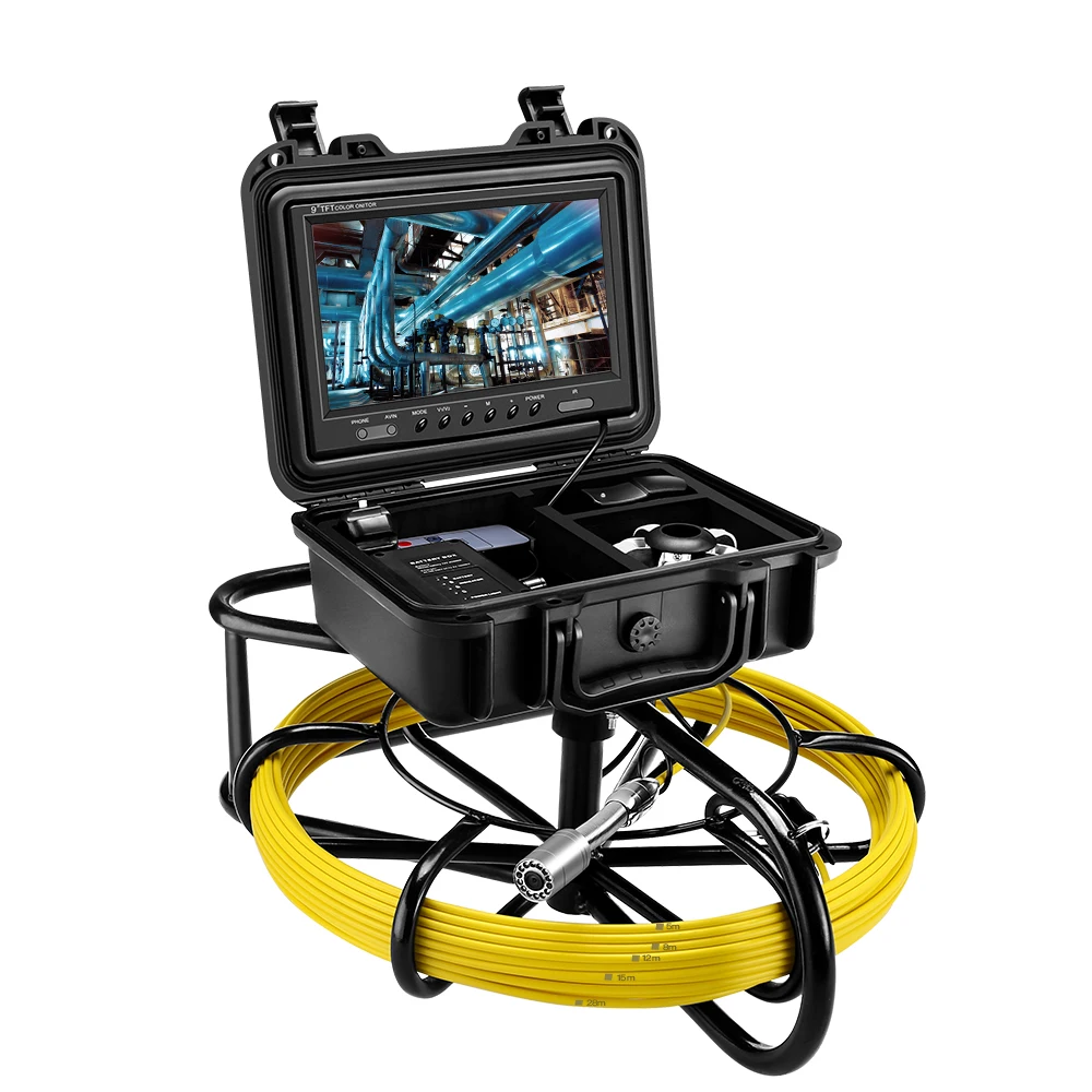 

Eyoyo Pipeline Endoscope Inspection Camera 20M Underwater Industrial Pipe Sewer Drain Wall Video Plumbing System with 9 Inch LCD