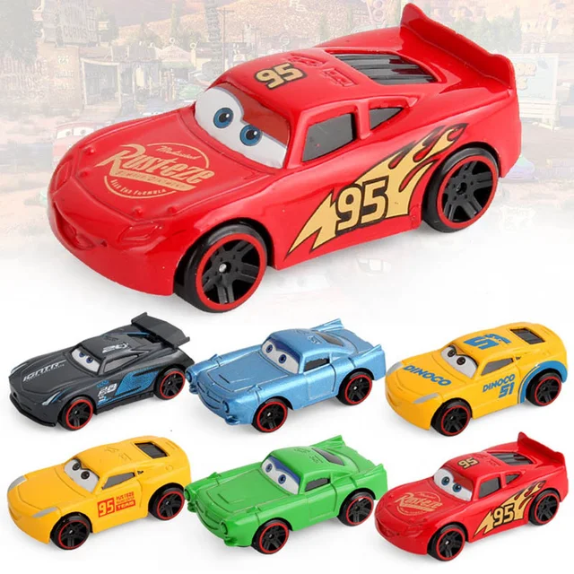 Cartoon Metal Diecast Alloy Cars 3 Lightning McQueen Mater Finn McMissile  Jackson Storm Ramirez Model Vehicle Toys For Children 1