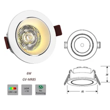COB светодиодный 6 Вт Классический круглый квадратный алюминиевый светодиодный высококачественный антибликовый нежный и компактный с необычными стеклами lampClothing store decora