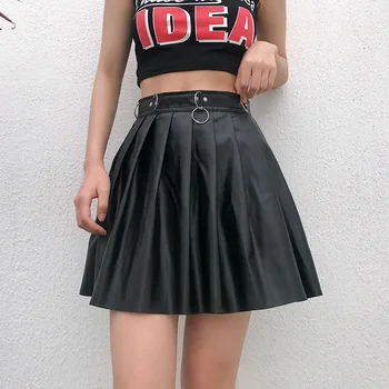 

2020 skirts womens Solid Pleated Sexy & Club Empire summertime Fashion style Joint style black make someone look slimmer
