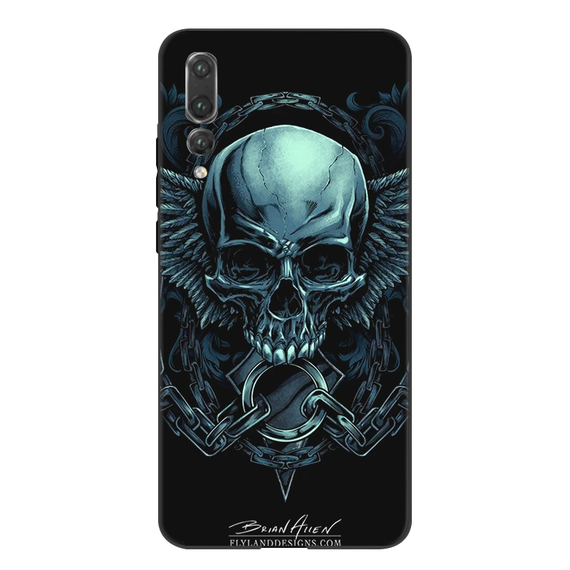 Мобильный чехол для телефона huawei Honor Note 6A 7A 7X8 9 10 View 20 Pro Lite 8X Grim Reaper Череп Скелет Роскошный милый