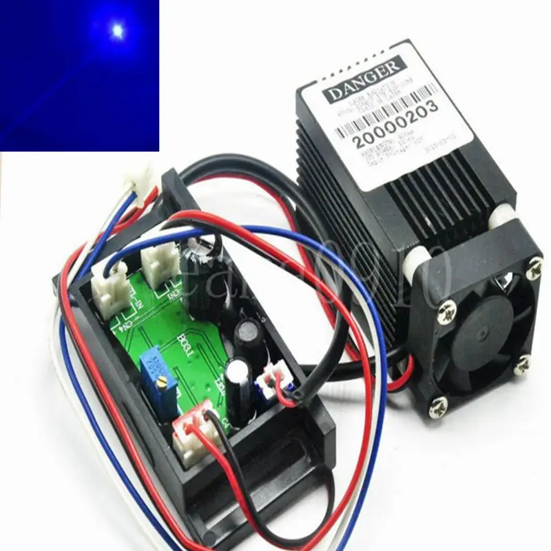 

Focusable 450nm 120mW Blue Laser Point Dot Module 33*50mm