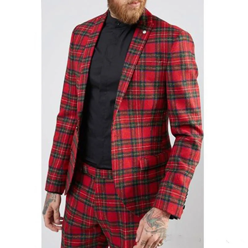 Handsome One Button Groomsmen Peak Lapel Groom Tuxedos Men Suits Wedding/Prom Best Man Blazer( Jacket+Pants+Tie+Vest) 920