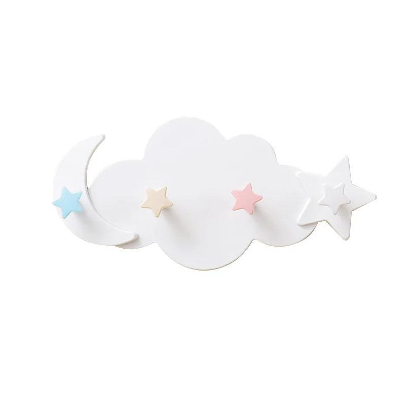 Creative Seamless Strong Hook Kitchen Storage Rack Durable Key Holder Cloud Cartoon Glue Bathroom Wall Mounted Hook