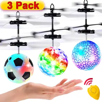 

Flying Ball Kids Toy RC Flying Toys Hand Control Helicopter Infrared Induction Light Up Toys Indoor Outdoor Games Remote Control