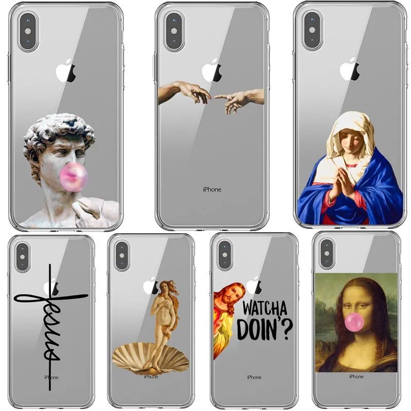 Чехол для iPhone XS XR MAX 5 5S SE 6 6splus 7 8 Plus X из ТПУ с забавным альтернативным рисунком