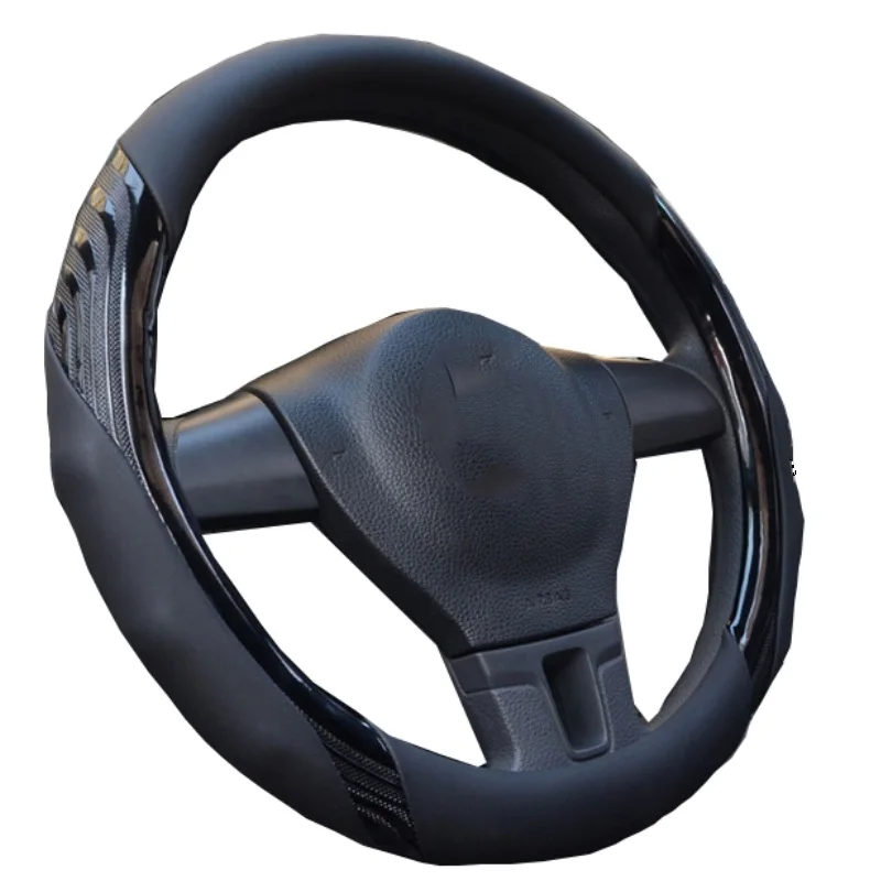 Universal Steering Wheel Cover 38 Cm Small Particles on Striped Bright