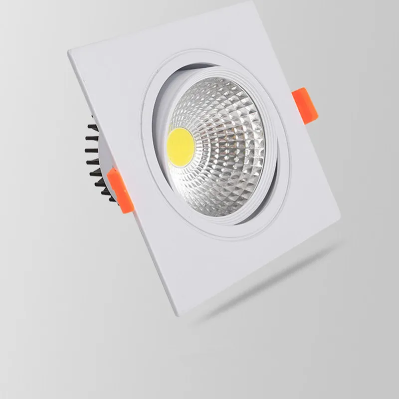 Led Spotlight Ceiling Lamp Recessed LED COB Downlight Dimmable 220V 110V Single double square Led Spot Light led downlight recessed ceiling spotlight ceiling lamps