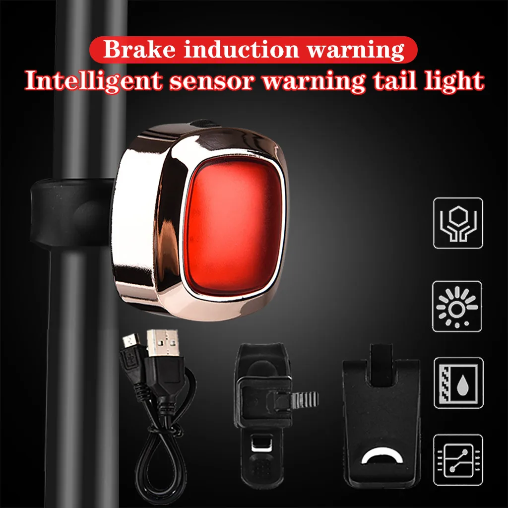 Best New Bike Bicycle light Rechargeable LED Taillight USB Rear Tail Safety Warning Cycling light Portable Flash Light Super Bright 1