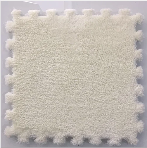 Creamy-White 30 см прошитый замшевый Коврик-пазл, коврик для лазания, можно разрезать ковер для дома, спальни, эркер, татами - Цвет: Creamy-White