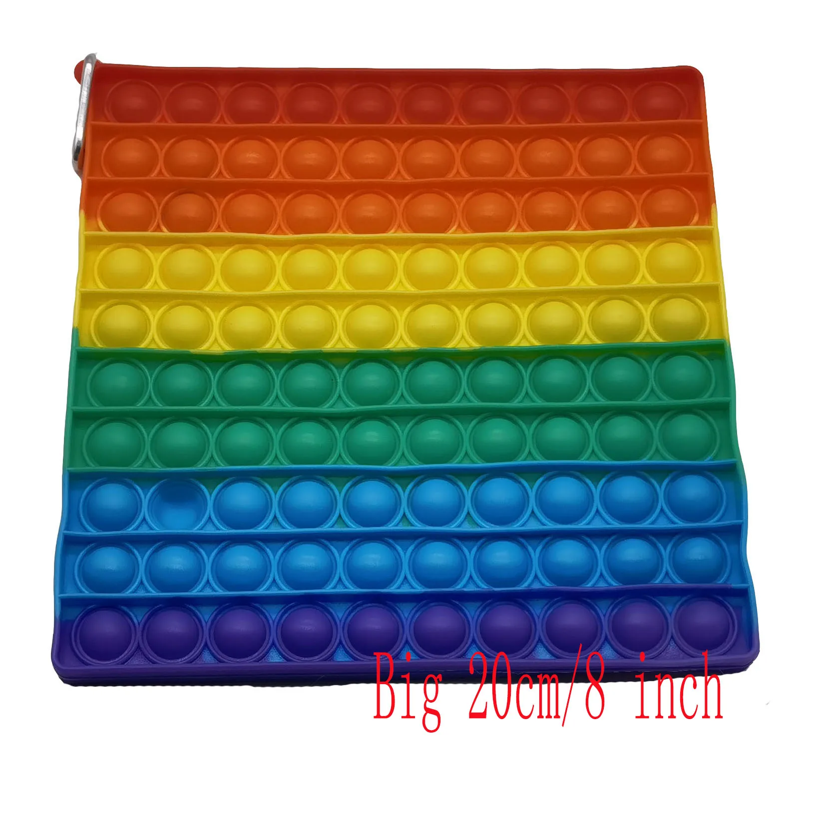 Rainbow Huge Size 8 Inch KOM Big Pop It Fidget Toy Clam The Stress