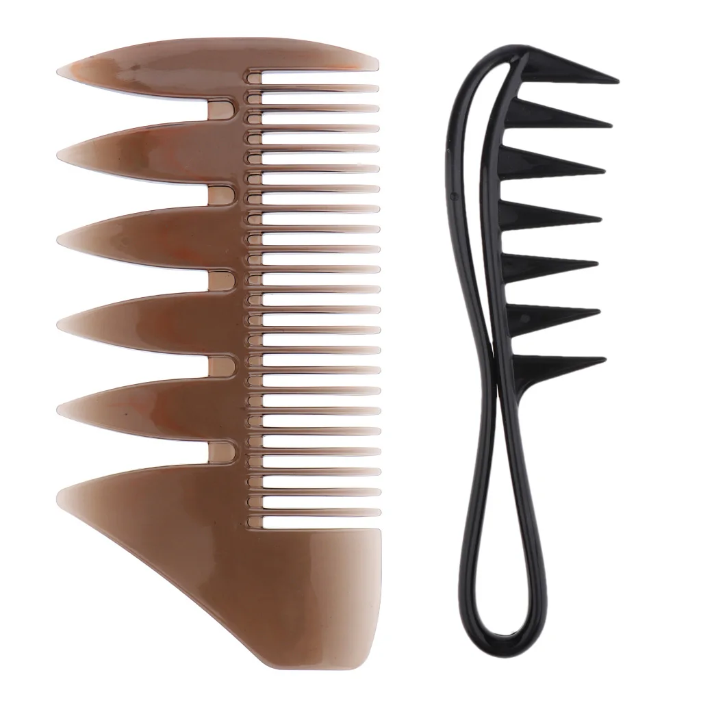 2pcs Professional Mens Oil Hair Comb For Hairstyling,Hairdressing,Barbers Salon