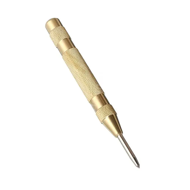 WINOMO кольцо с золотым декором в центре сверло автоматический штыревой удар пружинная маркировка пусковое отверстие инструмент для дерева пресс вмятин маркер по дереву
