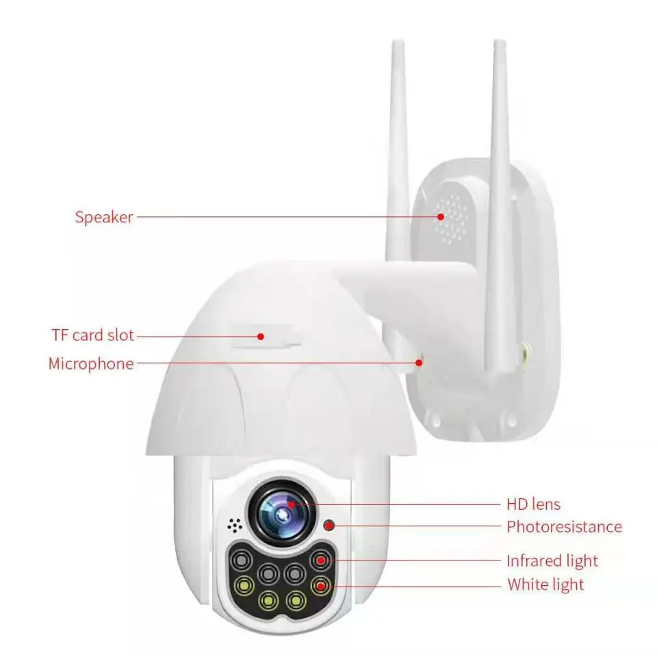 2MP HD Yoosee APP P2P wifi IP купольная камера PTZ 1080p двухстороннее аудио беспроводная ИК наружные беспроводные ip-камеры