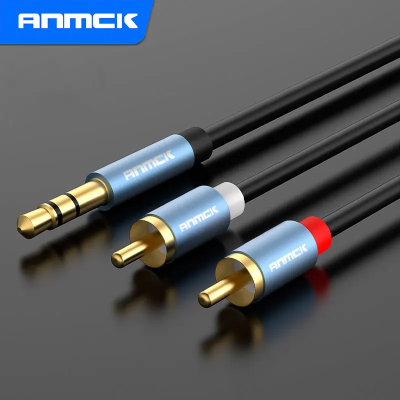 Аудиокабель Anmck RCA Hi-Fi 2RCA на Aux 3 5 мм м | Электроника