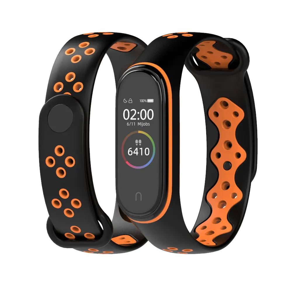 Mi Band 4 ремешок глобальная версия для Xiaomi Оригинальные спортивные силиконовые
