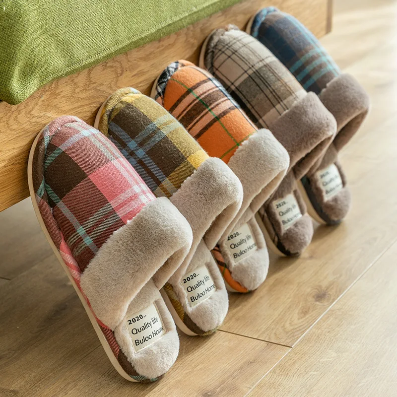 

Новинка, хлопковые тапочки для мужчин и женщин на осень и зиму, домашняя мягкая и удобная Нескользящая хлопковая обувь для пар